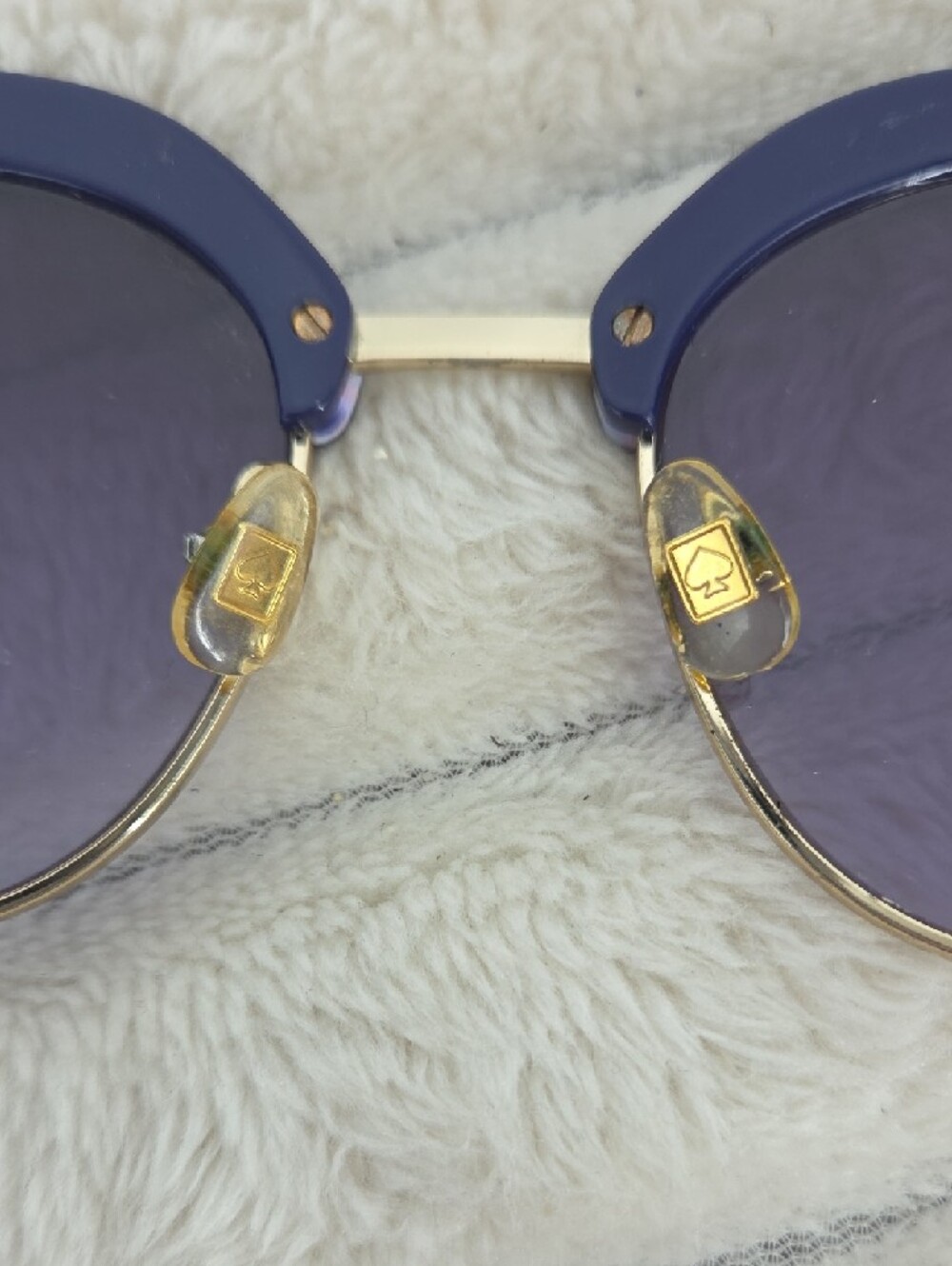 kate spade Purple Floral Cat-Eye Sunglasses with Gold Accents - Picture 6 of 9